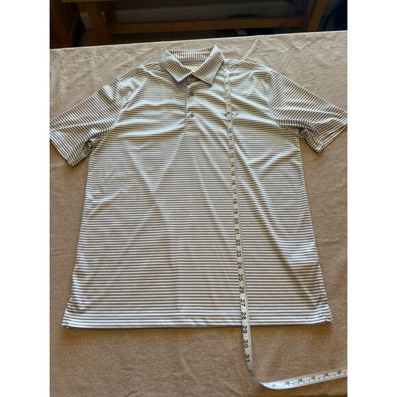 Greg Norman Five Iron Grey White Striped Golf Polo Men's M - Picture 6 of 7